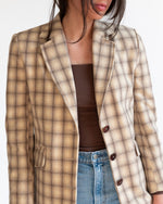 Francis Relaxed Blazer in Blush Herringbone Kristina Collinswomen's clothing made in the USA