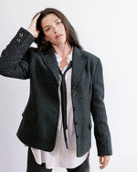 Emilia Fitted Blazer in Black Kristina Collinswomen's clothing made in the USA