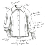 Hand sketch of American-made coat