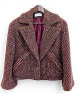 Brown textured jacket on a white background