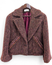 Brown textured jacket on a white background